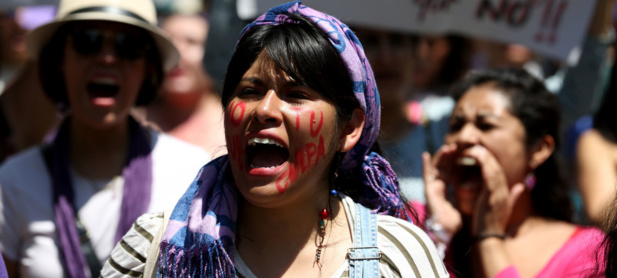 Photo Gustavo Martinez Contreras Une marche de femmes à Mexico, au Mexique, pour dénoncer les fémicides.