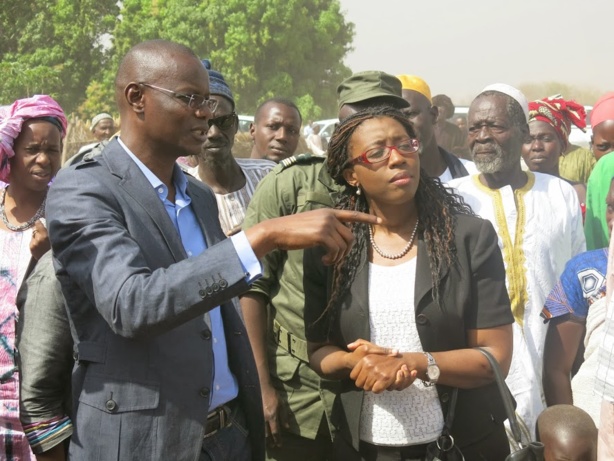 Madame Vera Songwe , directrice des opérations de la Banque mondiale en compagnie de Mor Ngom, ministre de l'environnement et du développement durable à Tambacounda