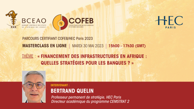 Financement des infrastructures en Afrique :  La Bceao organise une Master-class internationale en ligne le 30 mai