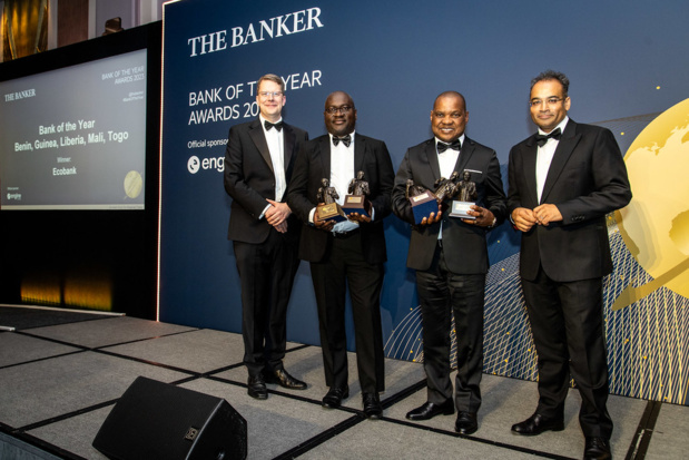 Trophées The Banker 2023 : Cinq filiales de Ecobank remportent le prix de la banque de l’année