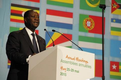 Alassane Ouattara, président de la république de Cote d`Ivoire