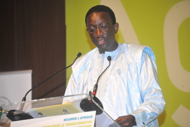 Amadou Bâ le ministre de l’économie, des finances et du plan du Sénégal  à  la cérémonie de clôture de la conférence de haut niveau sur la transformation de l’agriculture africaine