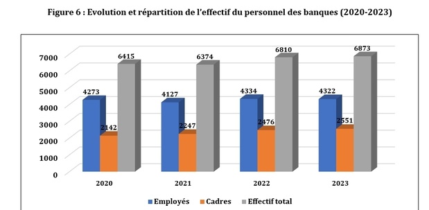 En 2023, le secteur bancaire sénégalais fait de la résistance sur le front de l’emploi avec une légère hausse de l’effectif du personnel 