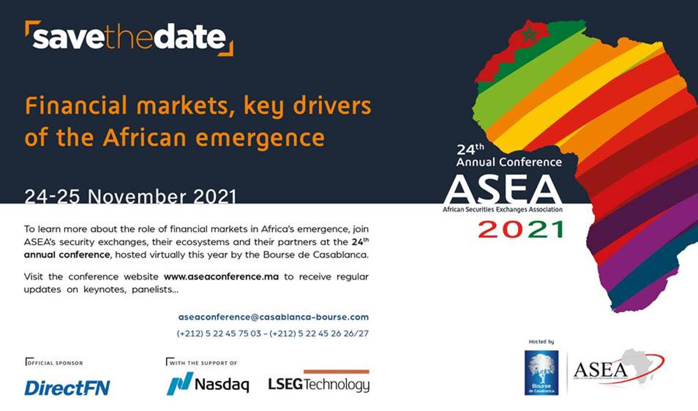 Association des Bourses africaines:  La 24ème conférence annuelle prévue les 24 et 25 novembre prochain