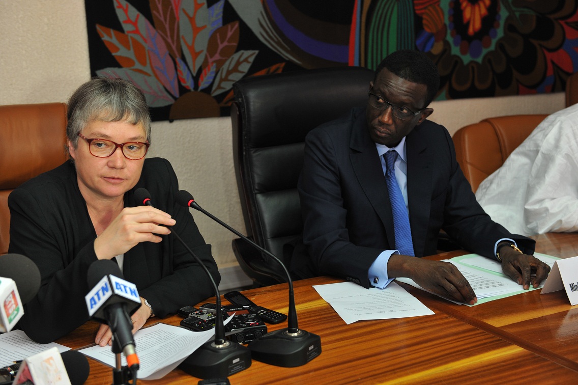 Mme Anne Paugam la nouvelle directrice générale de l’ Agence française de développement (AFD) et Amadou BA, ministre de l'Economie et des finances