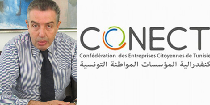 Tarak Chérif, président de la Confédération des Entreprises Citoyennes de Tunisie (CONECT).