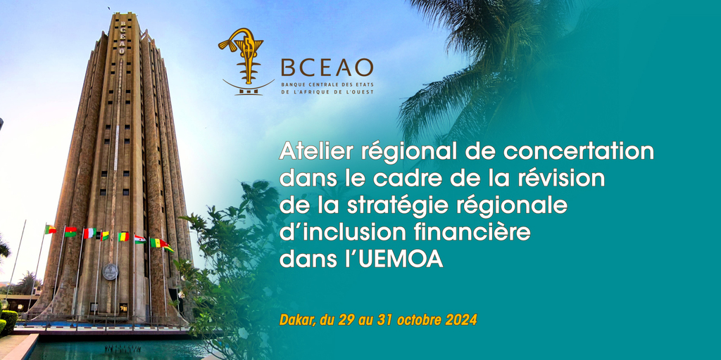 Révision de la stratégie d’inclusion financière : La Bceao organise une concertation régionale du 29 au 31 octobre à Dakar