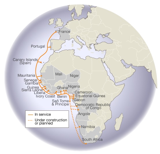 INTERNET : Le Câble sous-marin ACE lancé