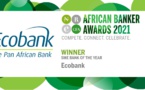 Trophées African Banker 2021 : Le groupe Ecobank désigné Banque des Pme