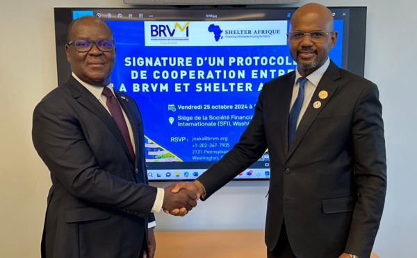 Projets de logements abordables à travers l'Afrique : Shelter Afrique Development Bank et la Brvm signent un protocole d'accord